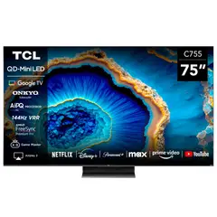 TCL - 75" QLED Mini LED 4K 75C755 Smart TV