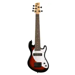 KALA - U-Bass Sólido 5 Cuerdas Fretted Marron Burst