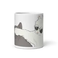 GENERICO - Tazon Estampado Anime Gojo y Geto Cat