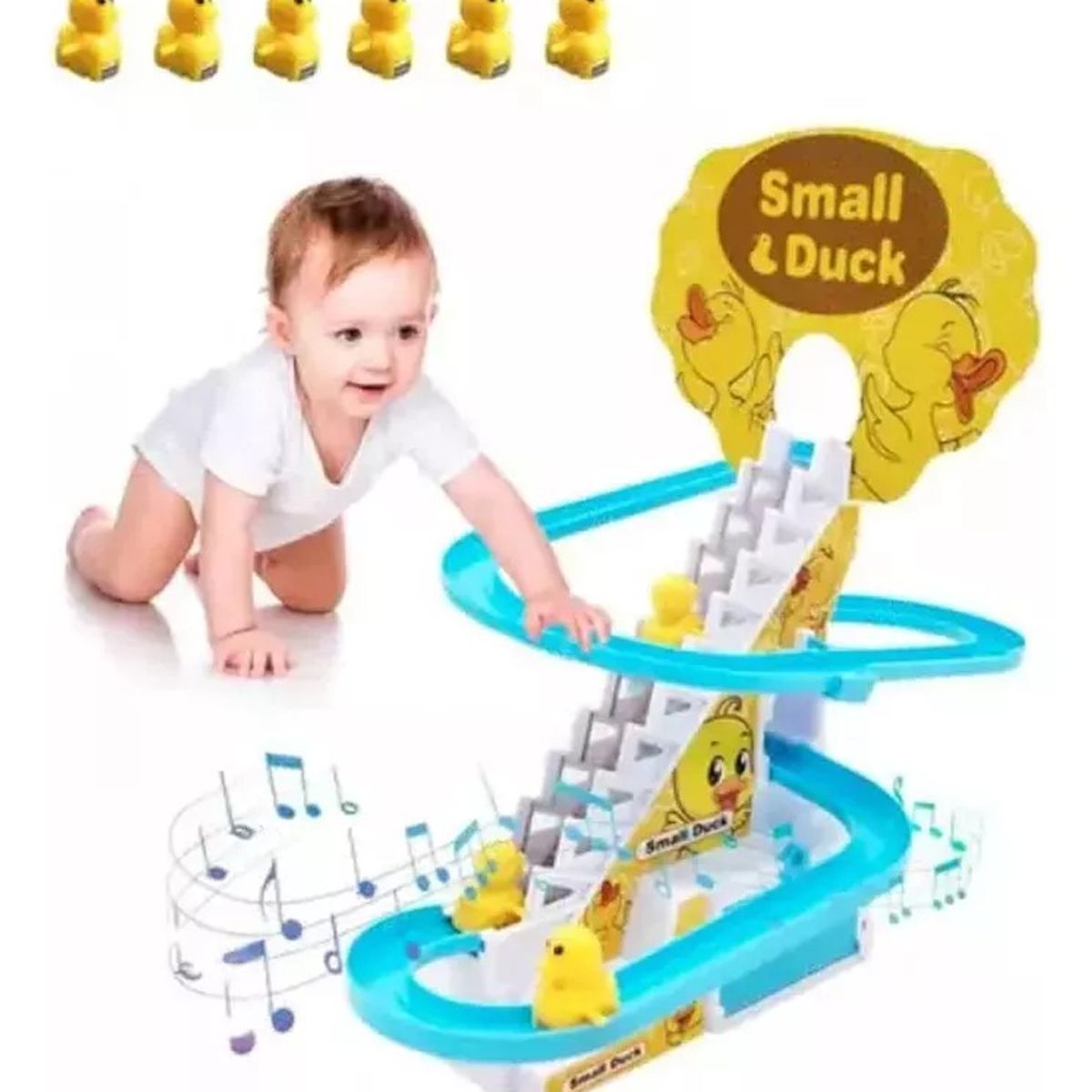 GENERICO - Pista De Carreras Patos Escaleras Deslizamiento Juguete Niño