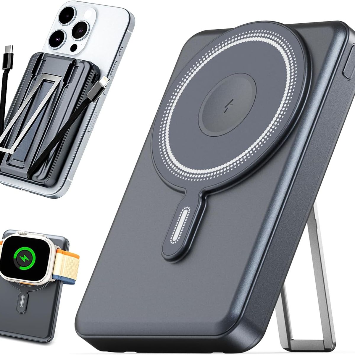 POWERBANK - Bateria Portatil Para iPhone 3 En 1 Magnetica 10.000mah