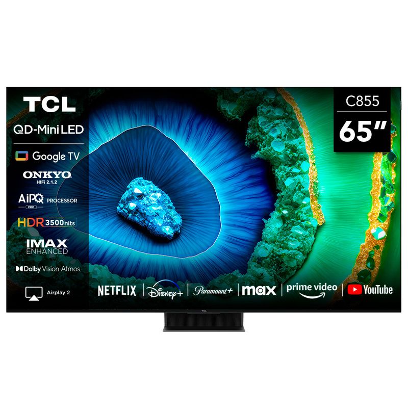 TCL - TCL 65" QLED Mini LED 4K 65C855 Smart TV.