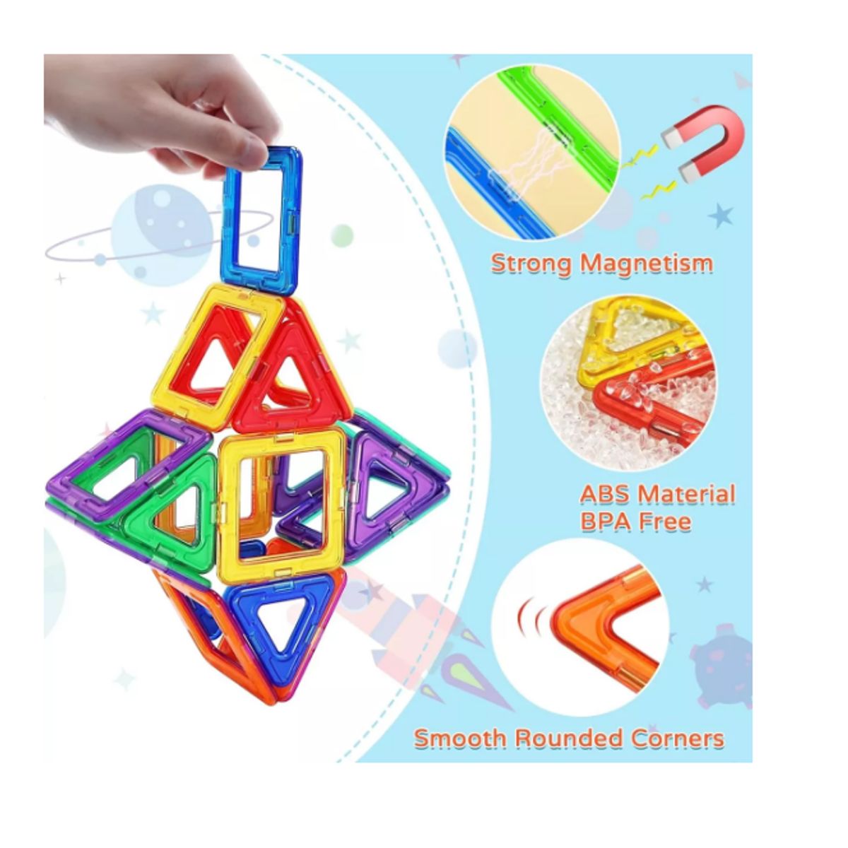 GENERICO - Juguete Magnético 22 Pcs Bloques Destreza Habilidad Niños