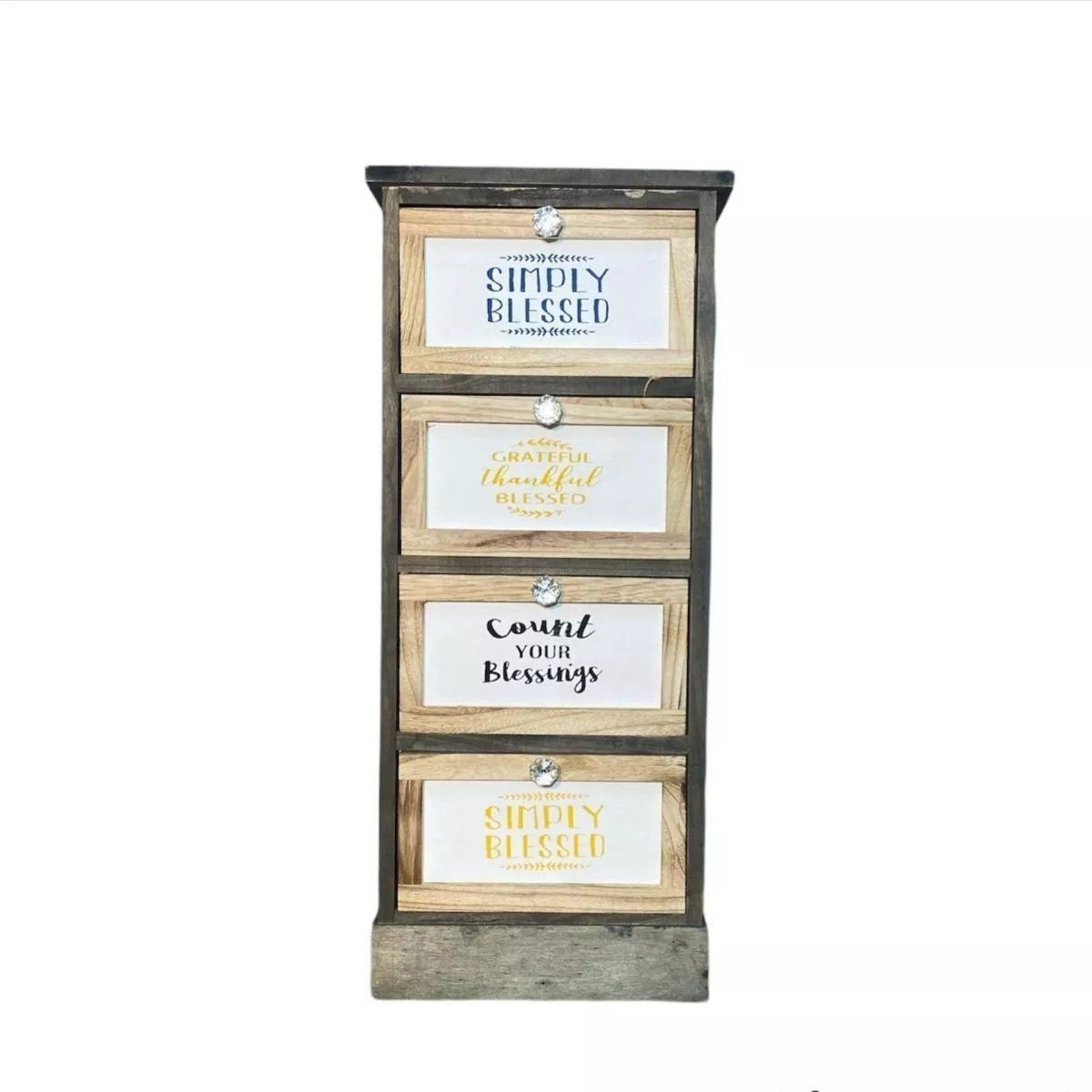 GENERICO - Mueble Gabinete 4 Cajones Color Natural - S8034