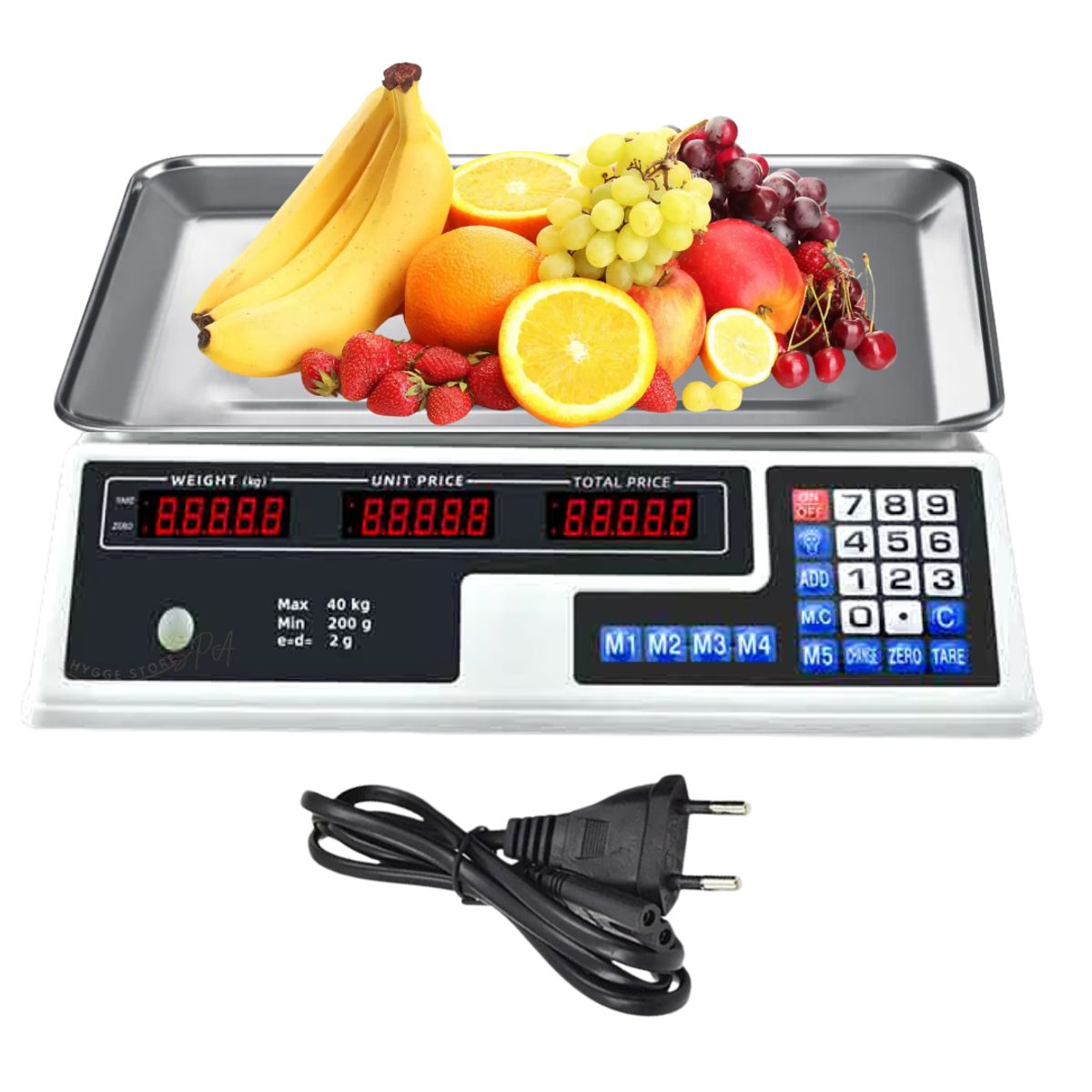 GENERICO - Balanza Pesa Digital 40kg Sobremesa Recargable