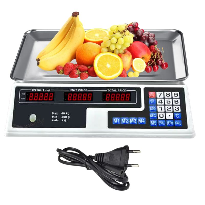 GENERICO - Balanza Pesa Digital 40kg Sobremesa Recargable