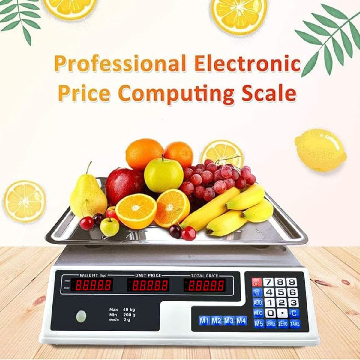 GENERICO - Balanza Pesa Digital 40kg Sobremesa Recargable