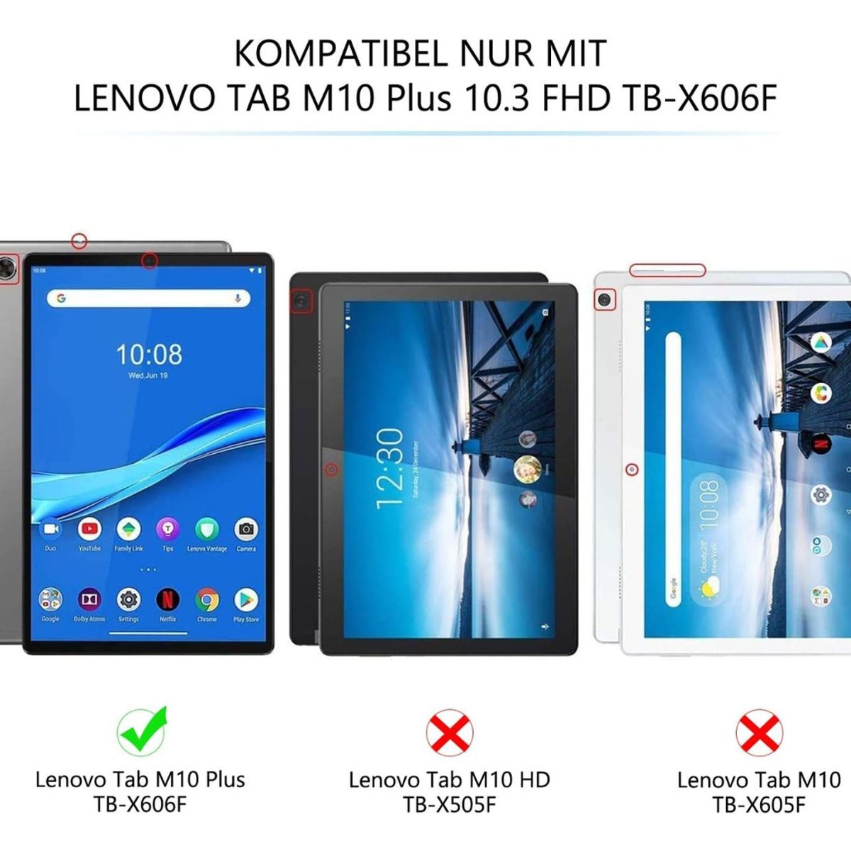 GENERICO - Funda Teclado Y Touchpad Para Lenovo M10 Plus 10.3 Tb-x606