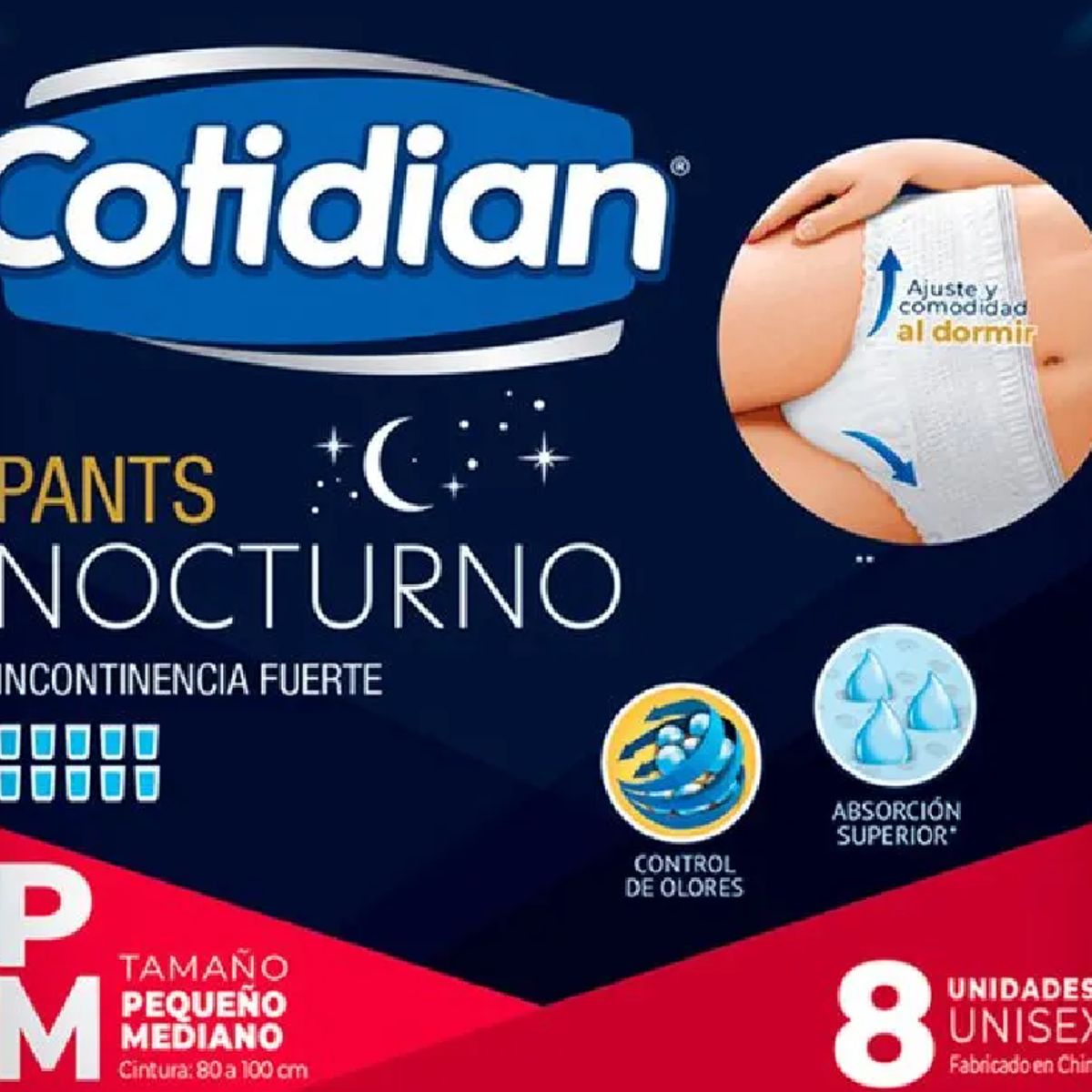 COTIDIAN - Cotidian Pants Nocturnos  Incontinencia Fuerte 8 Un P/m