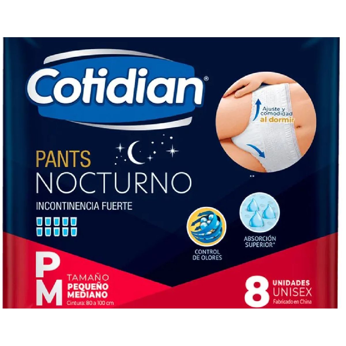 COTIDIAN - Cotidian Pants Nocturnos  Incontinencia Fuerte 8 Un P/m