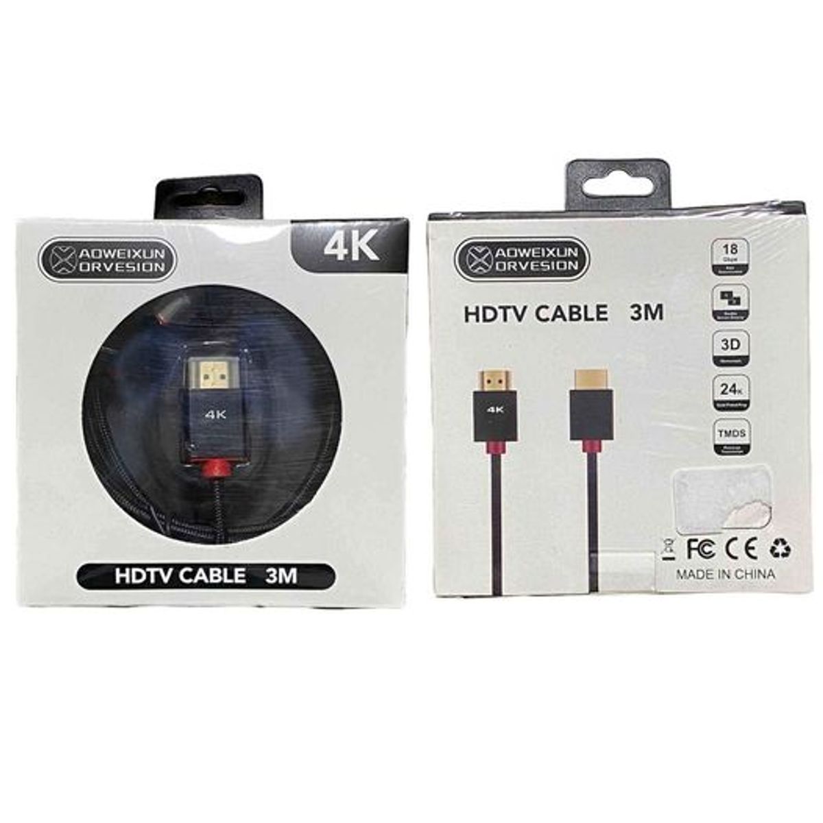 GENERICO - CABLE HDMI 4K 3 METROS Aoweixun Orvesion