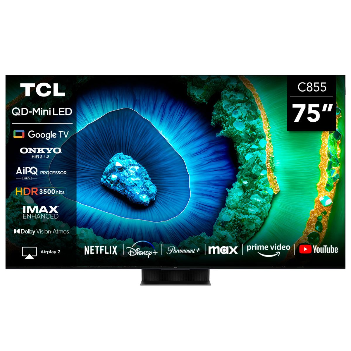 TCL - TCL 75" QLED Mini LED 4K 75C855 Smart TV