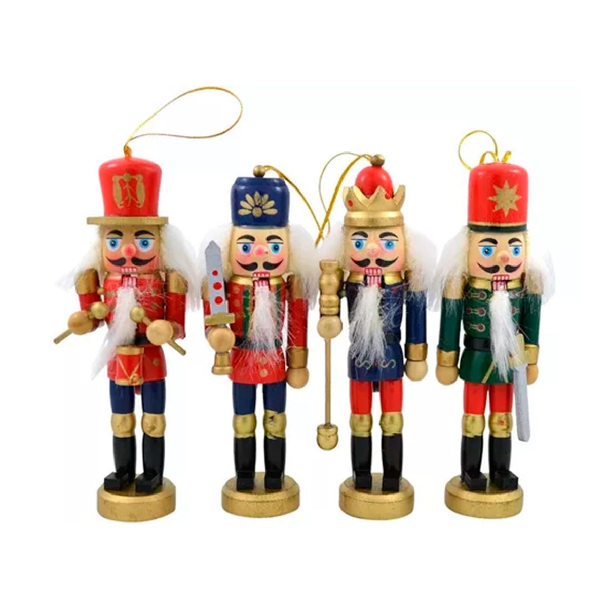 GENERICO - 4 Cascanueces Navideños Adornos Para Arbol De Navidad