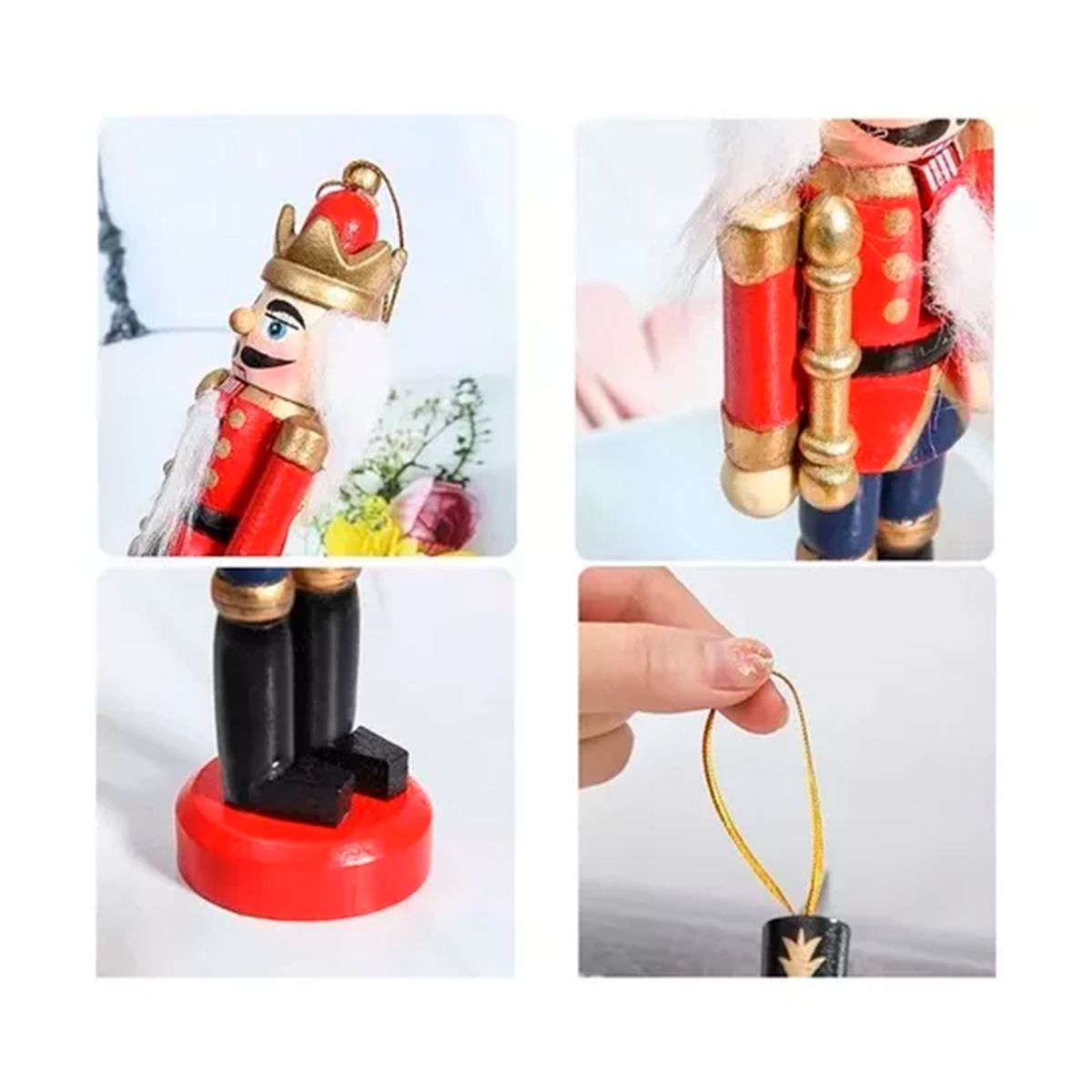 GENERICO - 4 Cascanueces Navideños Adornos Para Arbol De Navidad