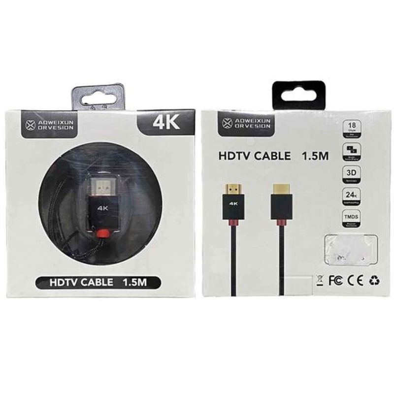 GENERICO - CABLE HDMI 4K 1.5 METROS Aoweixun Orvesion