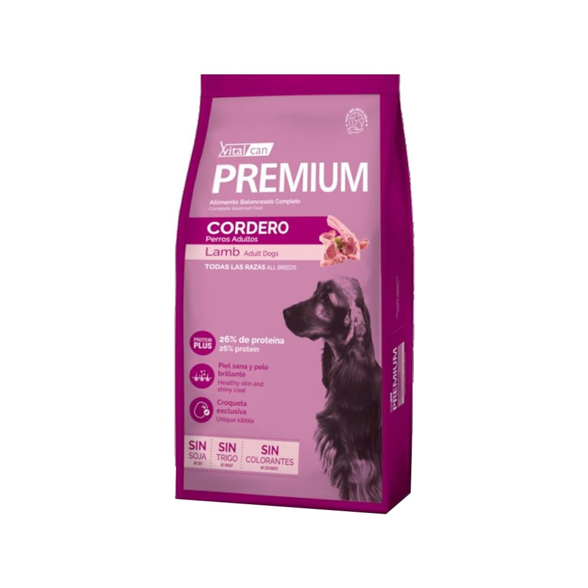 PREMIUM - Alimento Vitalcan Premium Cordero Perro Adulto 7,5 Kgs