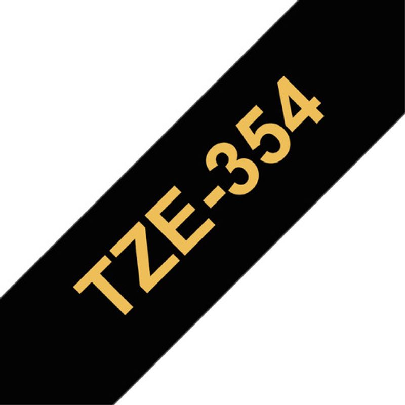 BROTHER - Cinta Brother Tze354 Dorado Sobre Negro 24mm X 8mts