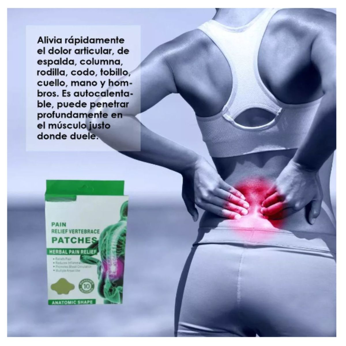 LIKE SHOP - Pack 20 Parches Alivia Dolor Espalda Lumbar 923