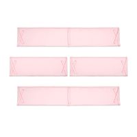 Set 4pcs Protector Cuna Bebé Algodón 130x24 70x24cm Rosa