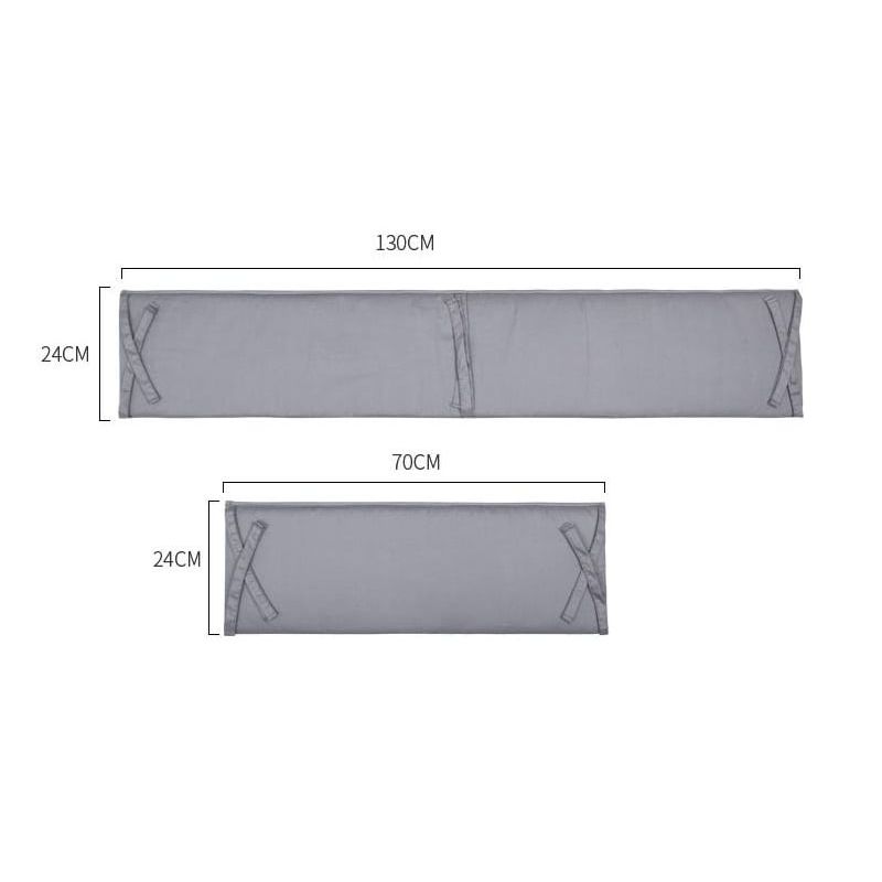 GENERICO - Set 4pcs Protector Cuna Bebé Algodón 130x24 70x24cm Rosa