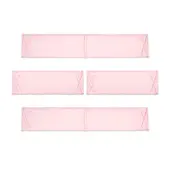 ATURE - Set 4pcs Protector Cuna Bebé Algodón 130x24 70x24cm Rosa