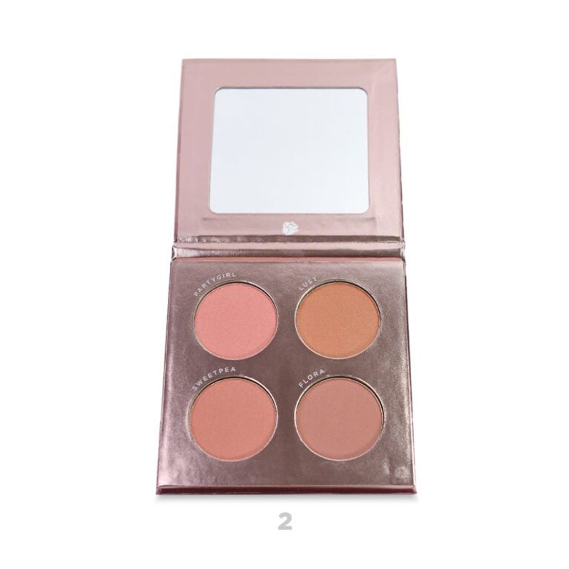 DOLCE BELLA - PALETA DE RUBORES X4 TONOS CON ESPEJO 2 DOLCE BELLA.-