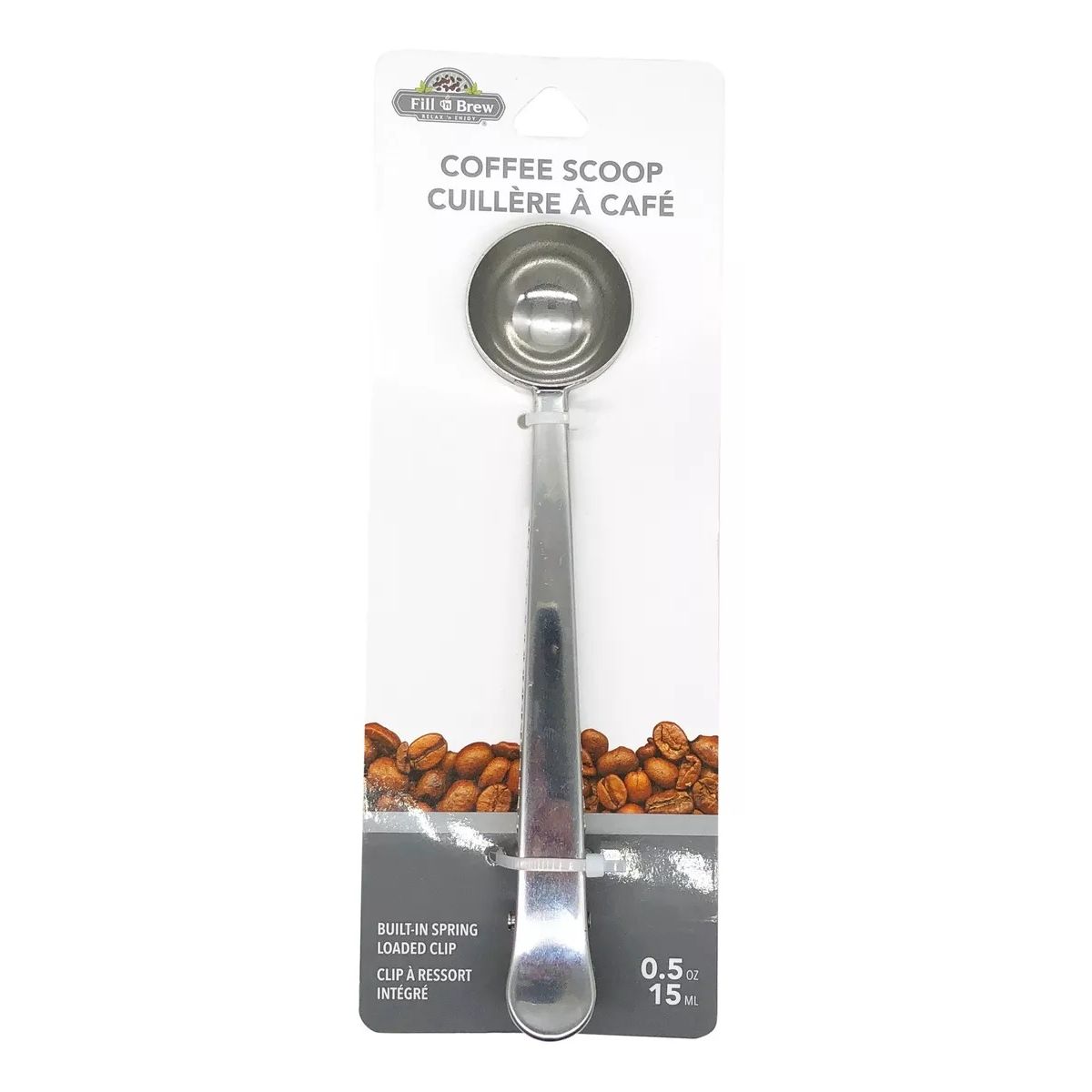 GENERICO - Cuchara Porcionadora Café Molido Acero Inoxidable Clip Pinza