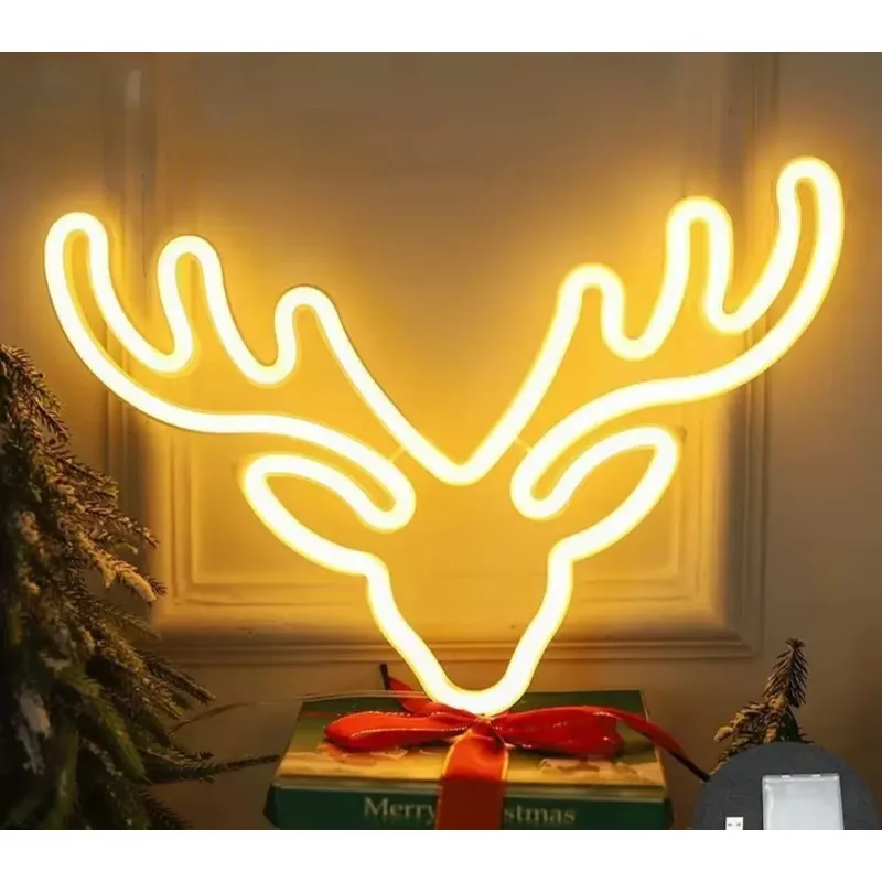 GENERICO - Adorno Navideño Luz LED Figura Ciervo Reno de Navidad