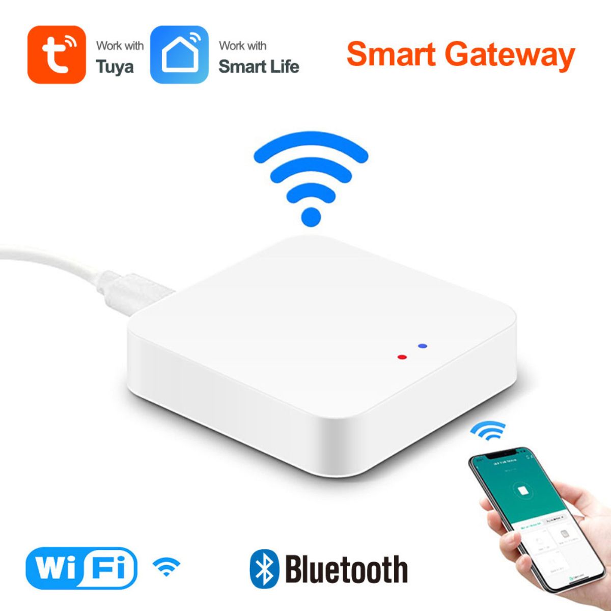 D MOTICA - Receptor Hub - Concentrador Gateway Bluetooth Tuya Smart