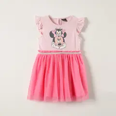DISNEY - Vestido Niña Gato Minnie Rosado