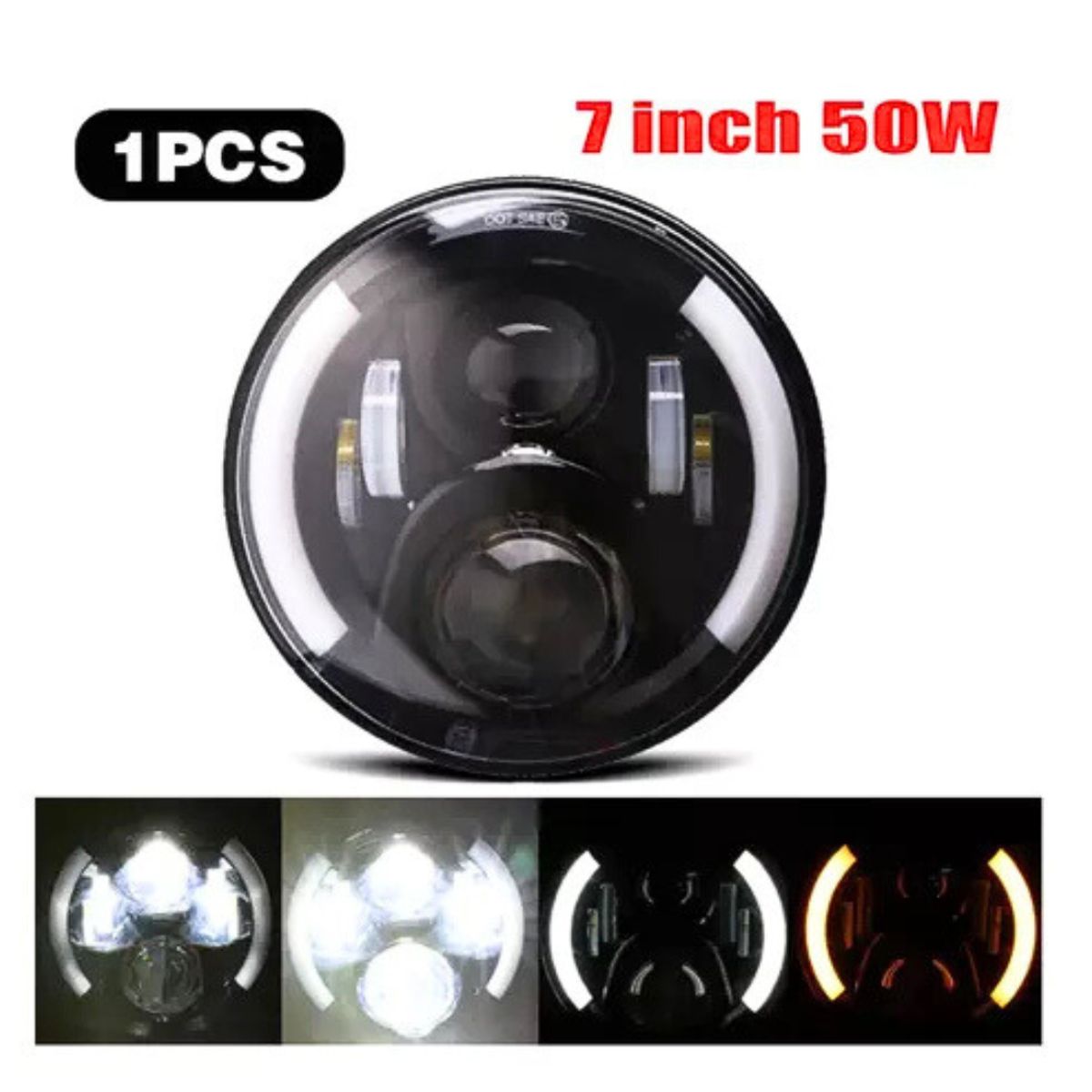 GENERICO - Foco Led Redondo Optico Tunning Compatible Jeep Land Rover