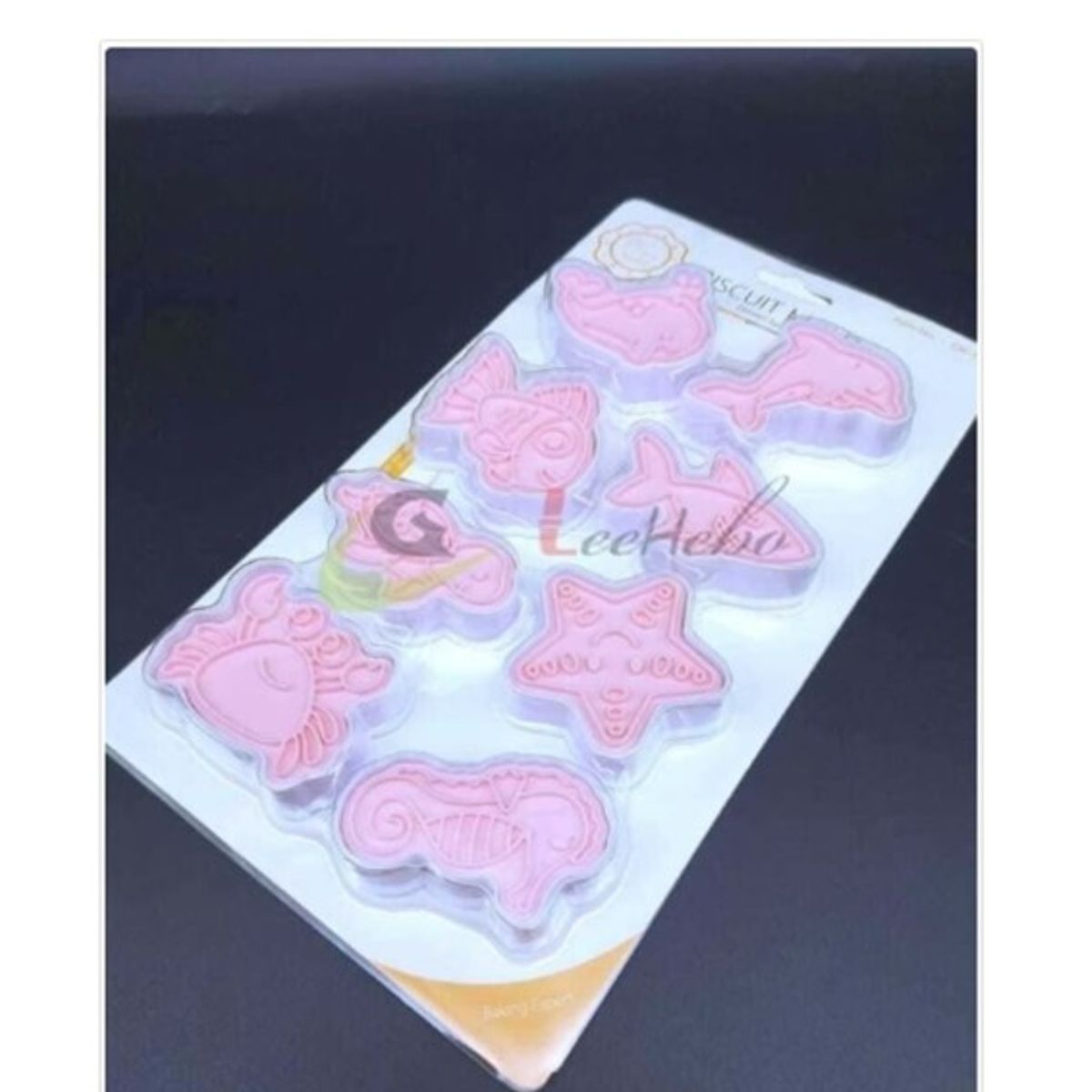 GENERICO - Cortador De Galletas 8 Piezas De Plastico Figura Pez Delfin