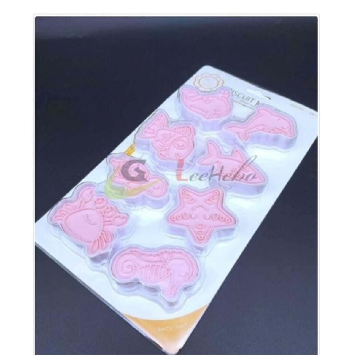 GENERICO - Cortador De Galletas 8 Piezas De Plastico Figura Pez Delfin