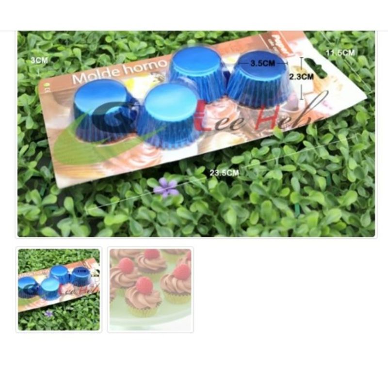GENERICO - Capsulas Metalizadas 12cm 80 Capsulas Azul