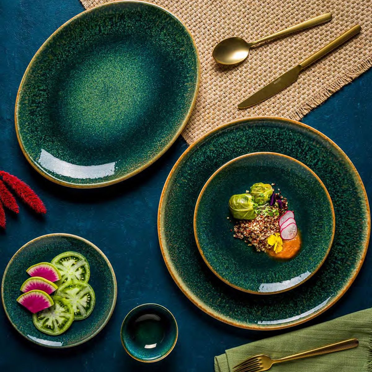 BONNA - Plato Porcelana Ore Mar 21cm Set 6 unidades