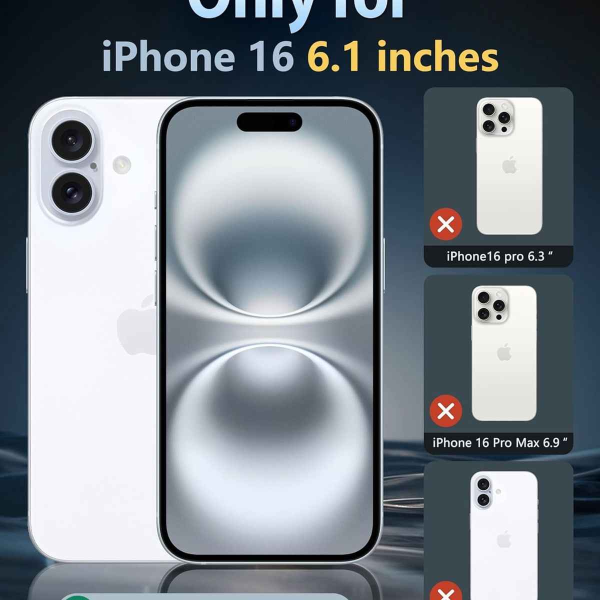 GENERICO - Carcasa para iPhone 16 MagSafe Transparente Reforzada