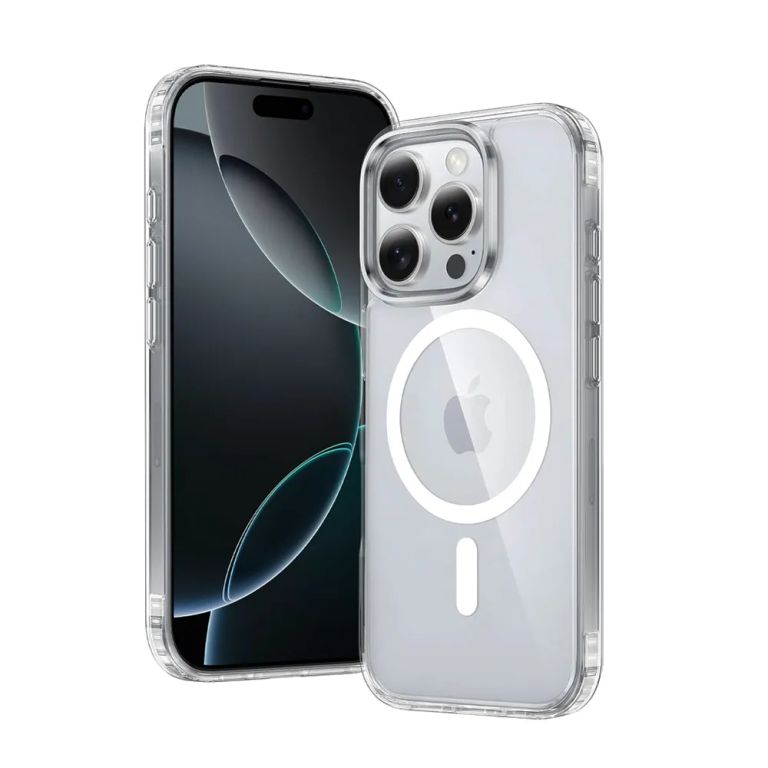 GENERICO Carcasa Compatible con iPhone 16 Pro MagSafe Transparente Reforzada
