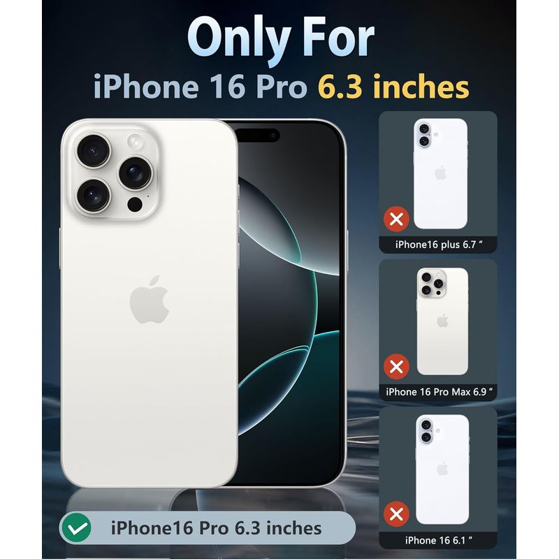 GENERICO - Carcasa para iPhone 16 Pro MagSafe Transparente Reforzada