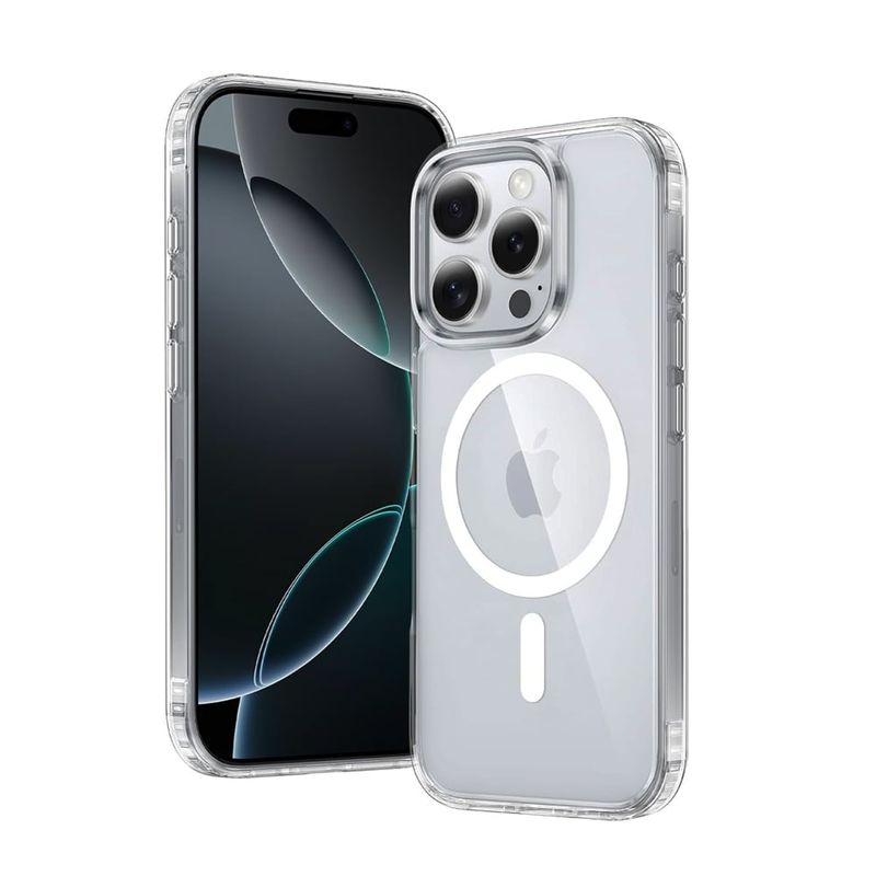 GENERICO - Carcasa para iPhone 16 Pro Max MagSafe Transparente Reforzada