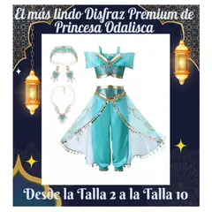 GENERICO - Disfraz Princesa Odalisca Premium incluye accesorios T6