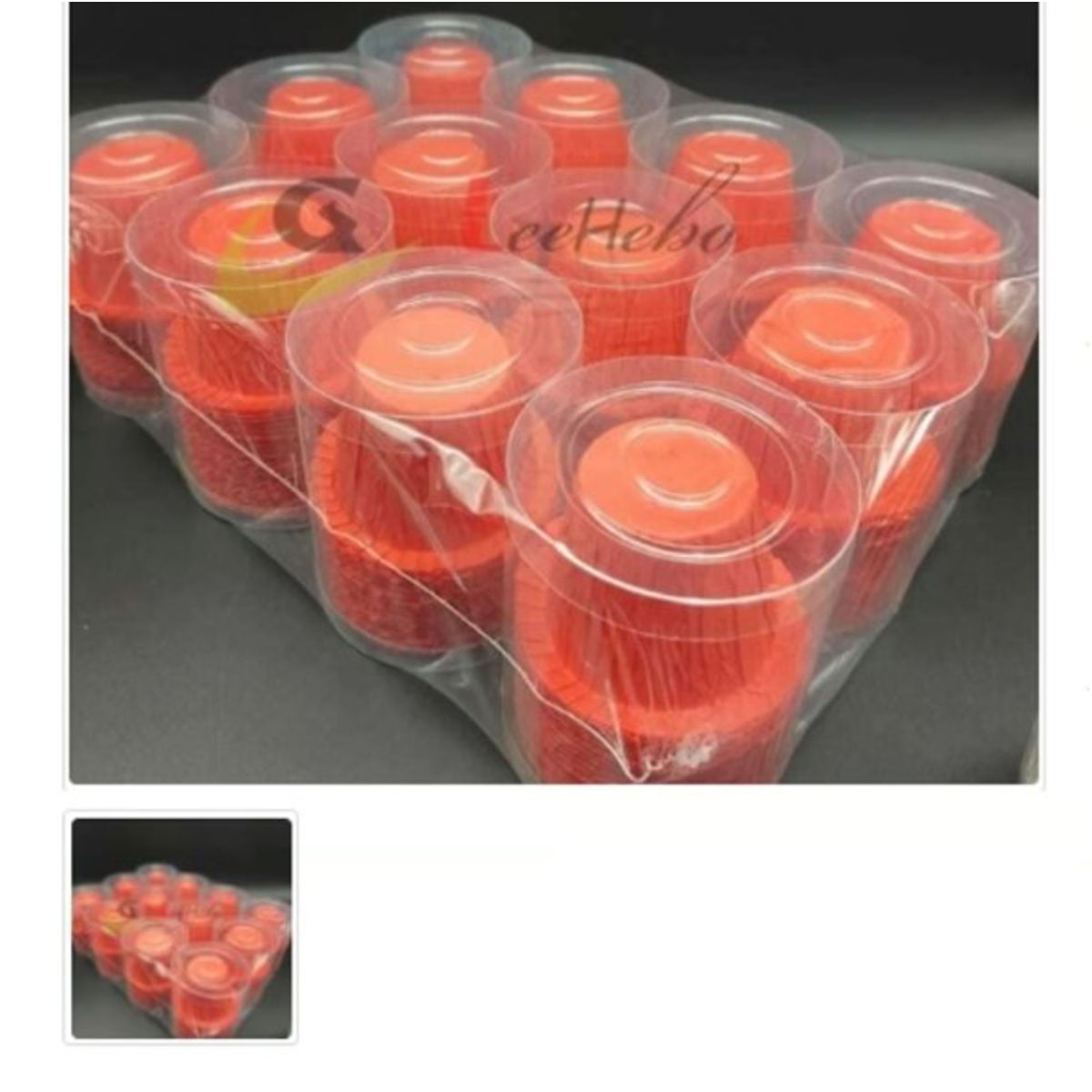 GENERICO - Capsula Sombrero De Papel Para Muffins Rojo