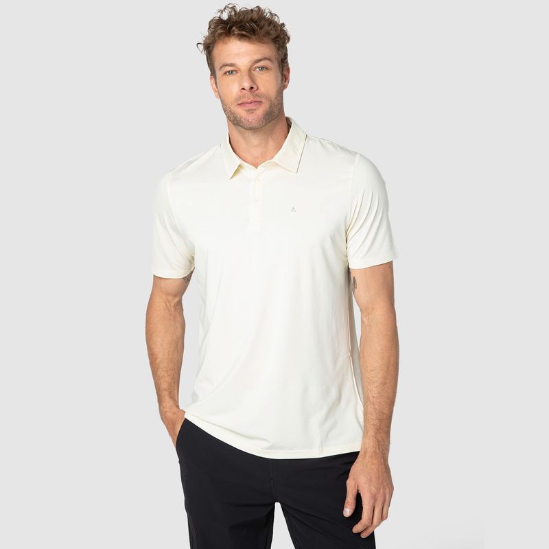 BUBBA - Polera Tech Golf Off White Black Bubba