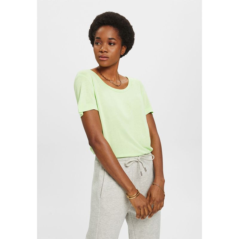 ESPRIT - Polera de Viscosa Cuello Redondo Mujer Esprit ESPRIT