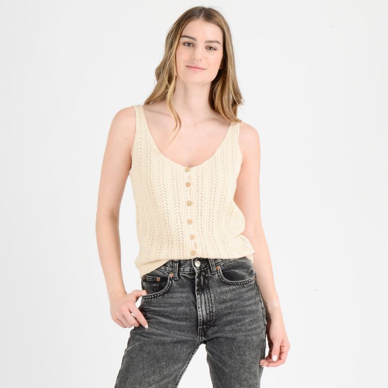 O'NEILL - POLERA SIN MANGAS KALI BEIGE CLARO