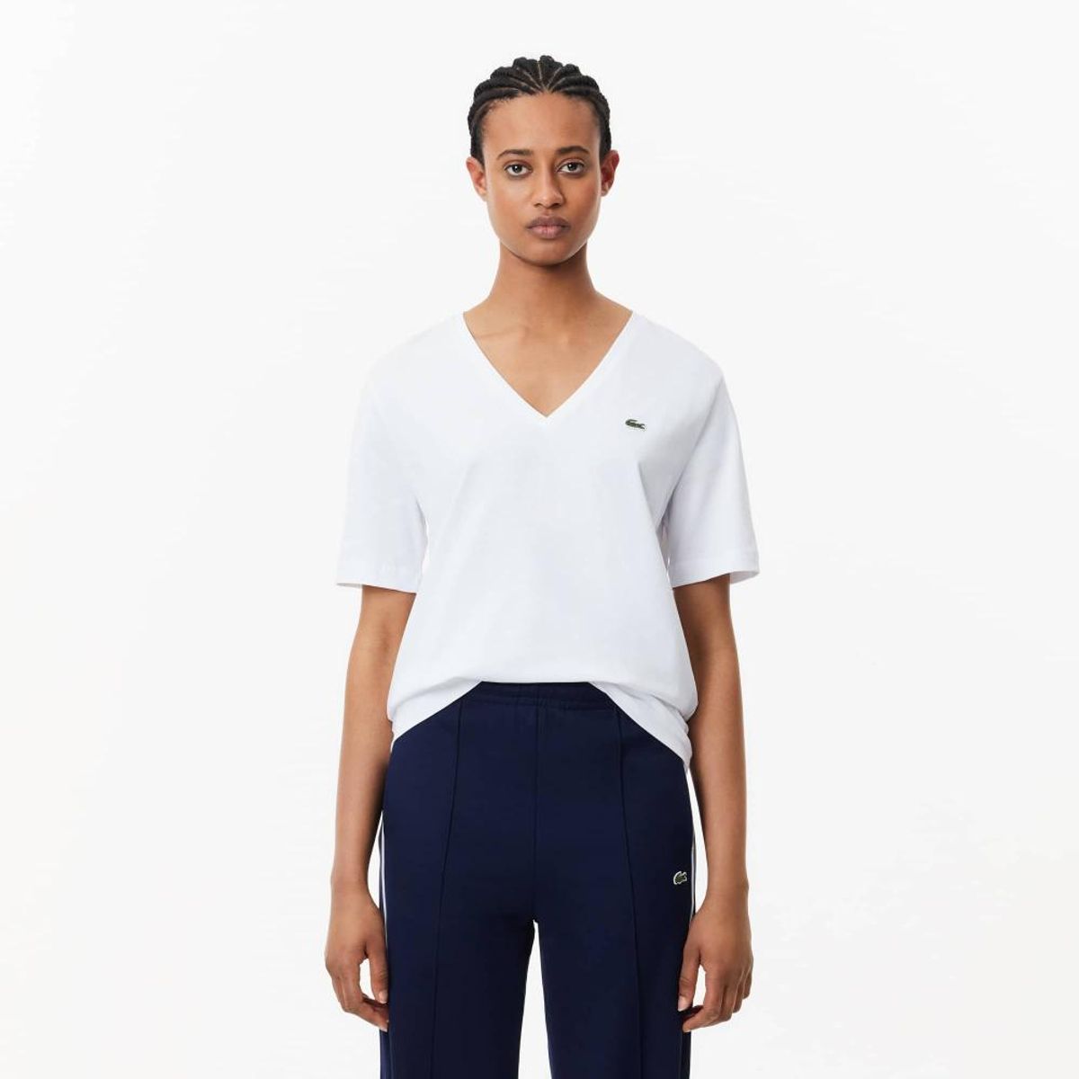 LACOSTE - Polera Lacoste TF7300 Mujer Azul marino