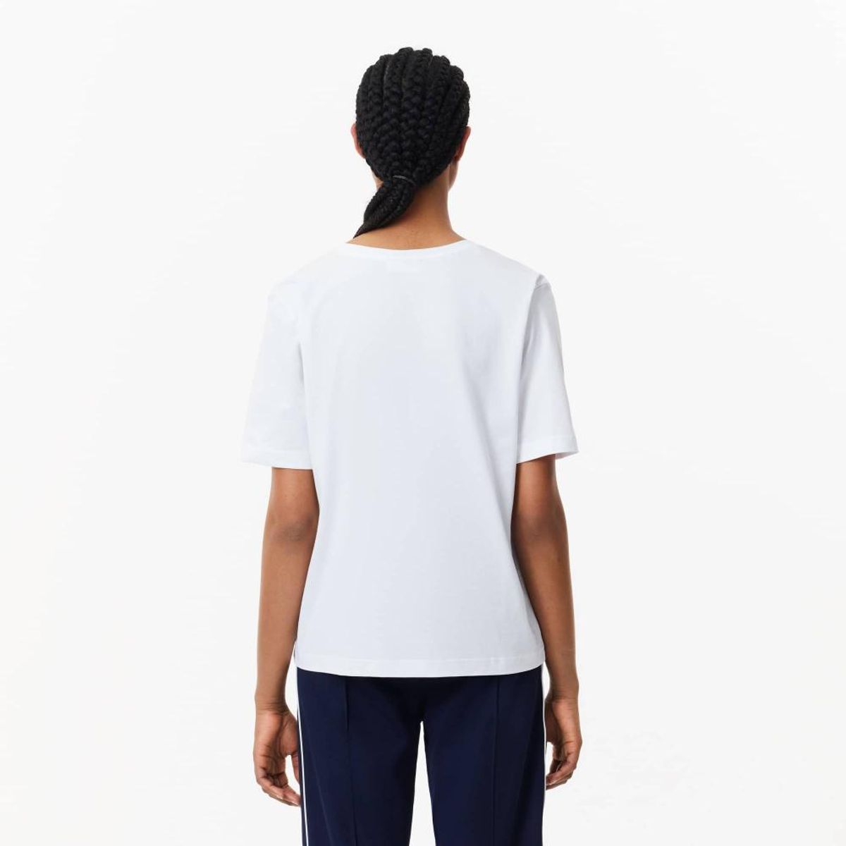 LACOSTE - Polera Lacoste TF7300 Mujer Azul marino
