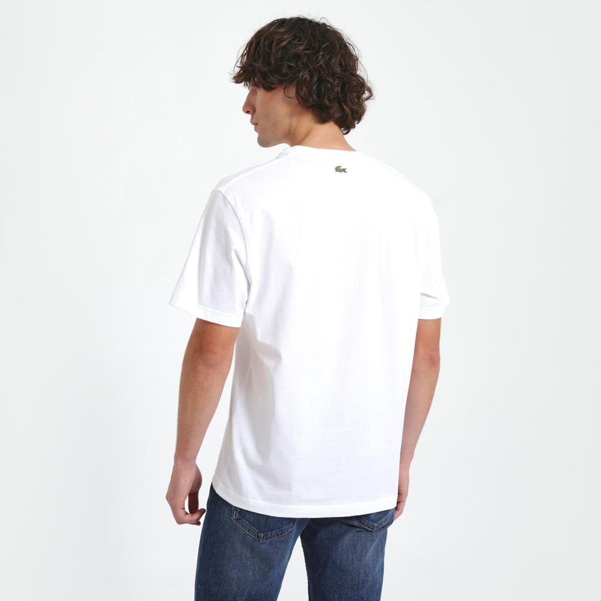 LACOSTE - Polera Lacoste TH6565 Hombre Blanco - Negro