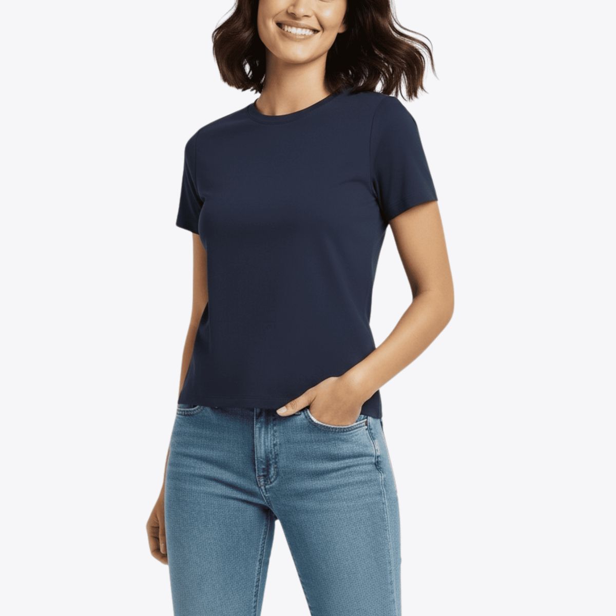 BACK IN TIME - Polera de Bambú Clásica Ultra Suave Back In Time para Mujer