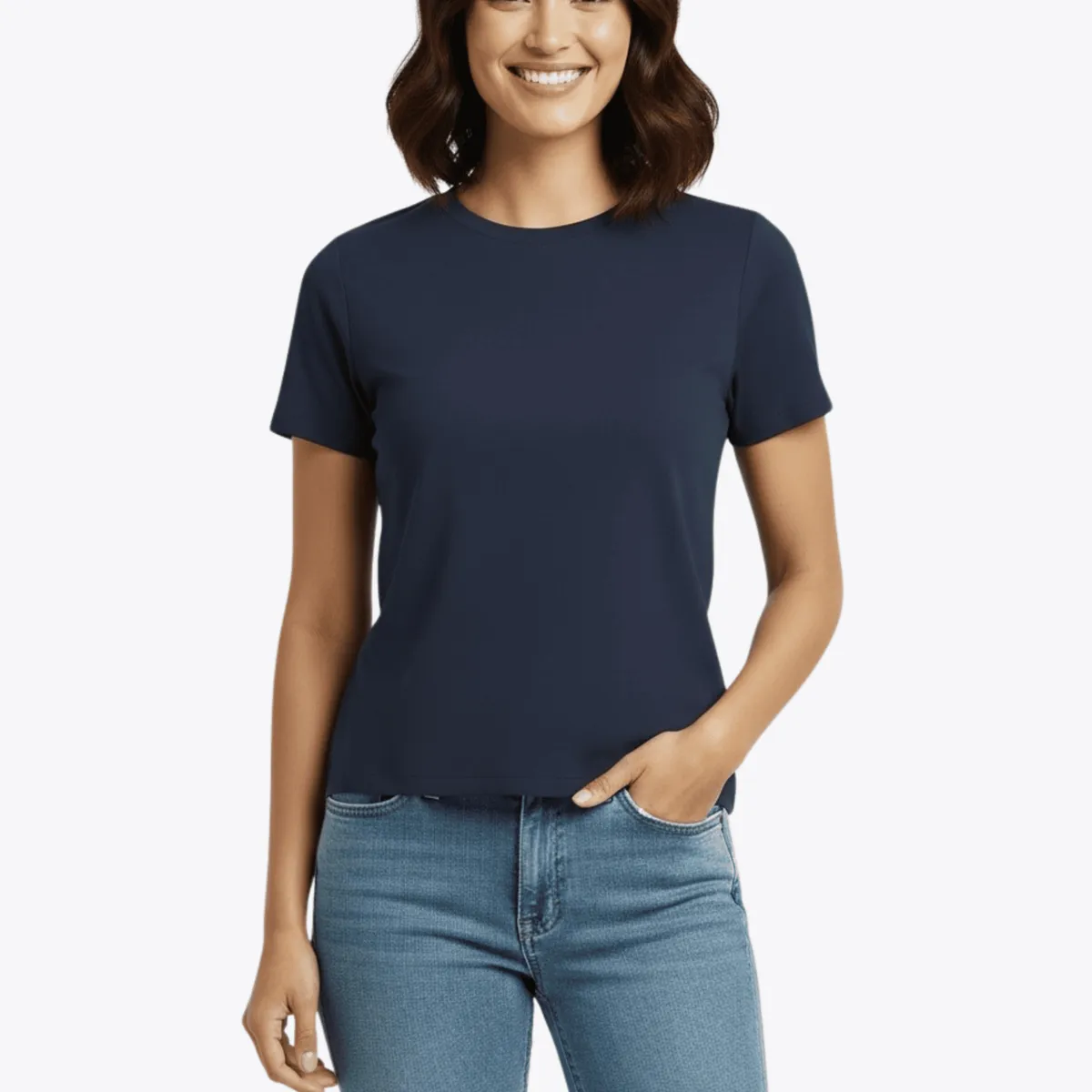 BACK IN TIME - Polera de Bambú Clásica Ultra Suave Back In Time para Mujer