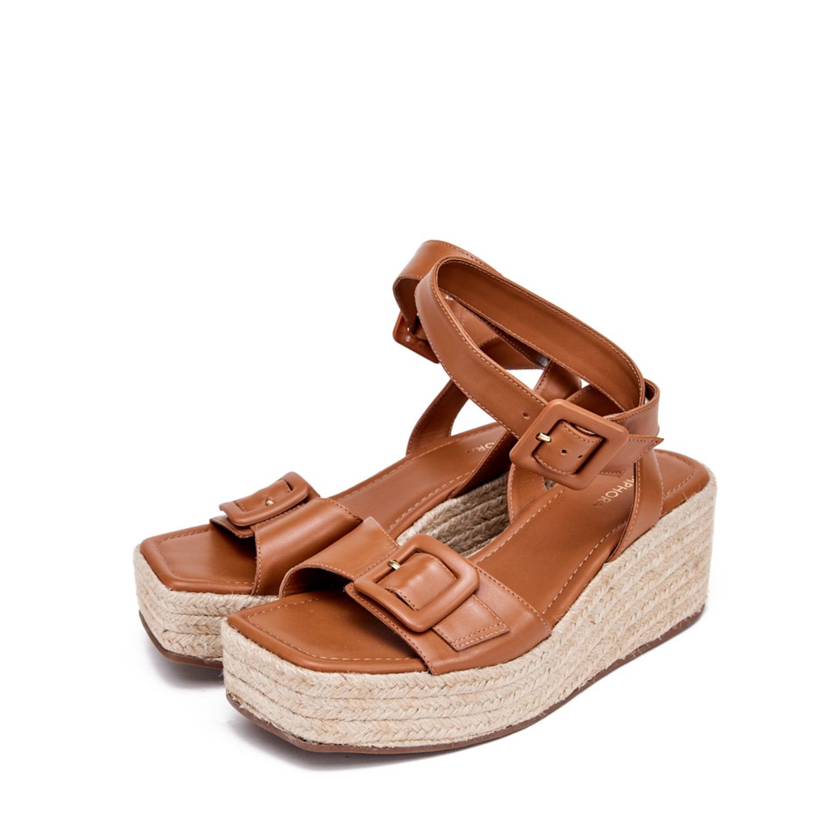 AMPHORA - Sandalia ruth cuero café